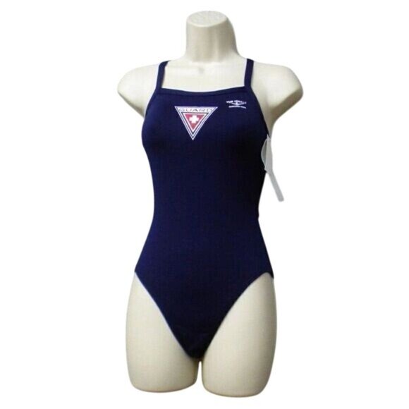 The Finals Women's Endurotech Stretch Butterfly-Back Swimsuit, Navy, Sz. 30 /XXS - Picture 1 of 11